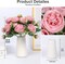 Faux Pink Peony Bouquet with Vase – Silk Flowers for Home Decor